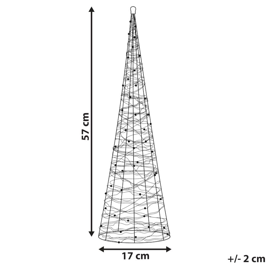 Dekoracja ogrodowa LED KOTALA Choinka 57 cm Srebrny