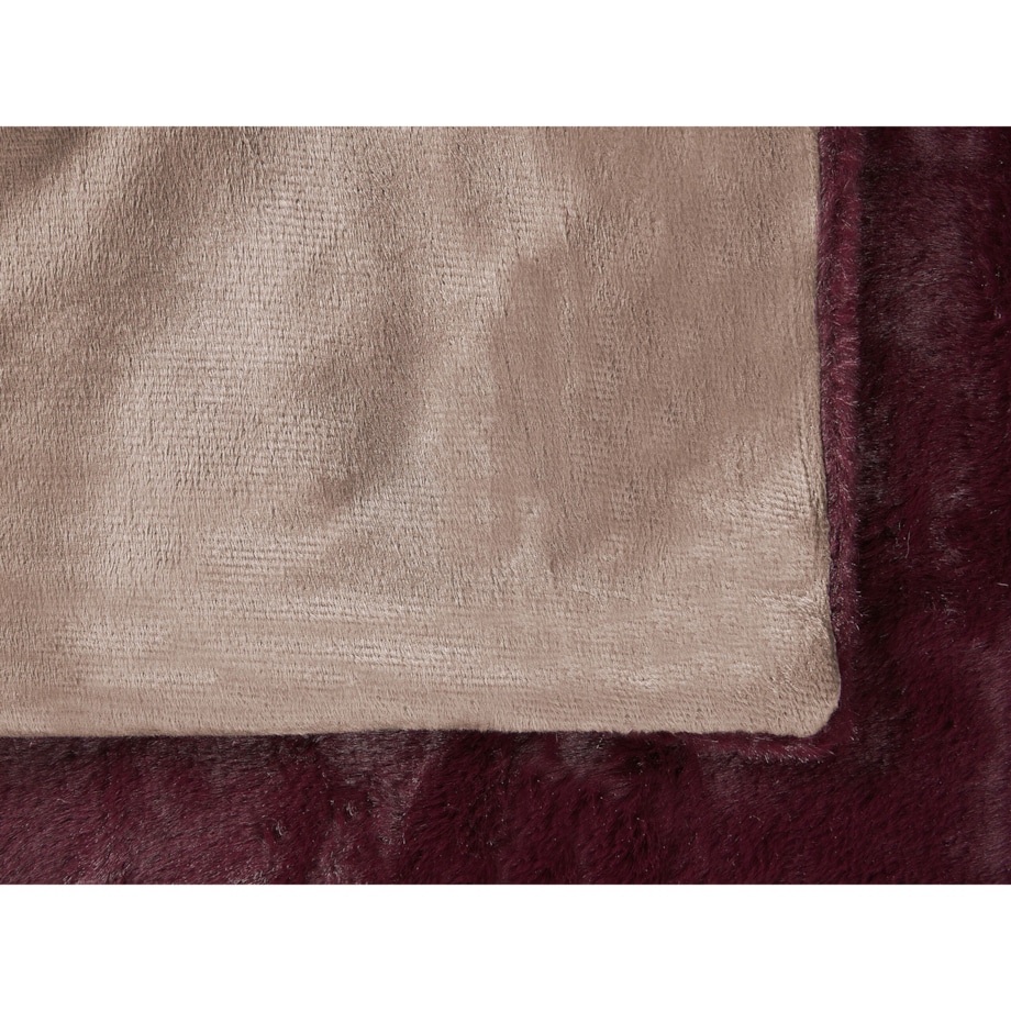 Koc 180 x 220 cm bordowy TANTAN