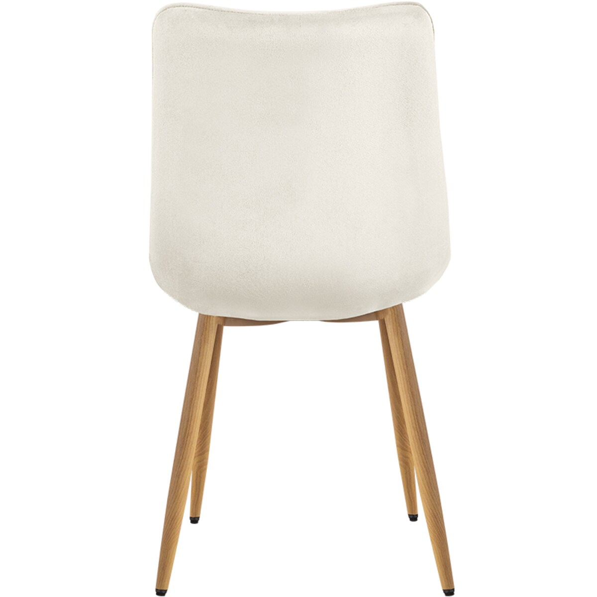 Krzesło tapicerowane do salonu jadalni pikowane welurowe beżowe