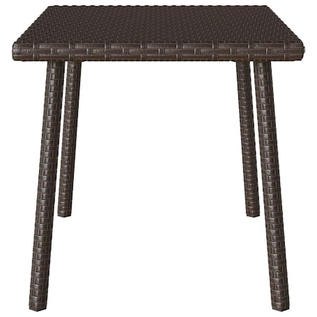 vidaXL Stolik kawowy ogrodowy prostokątny brązowy 60x40x37 cm