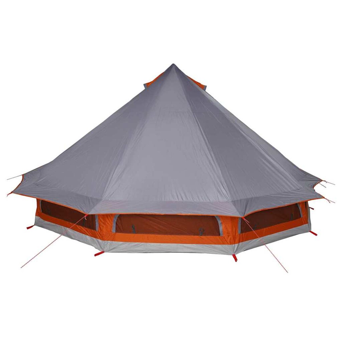 vidaXL Rodzinny namiot tipi Szary i pomarańczowy 508 x 470 x 300 cm