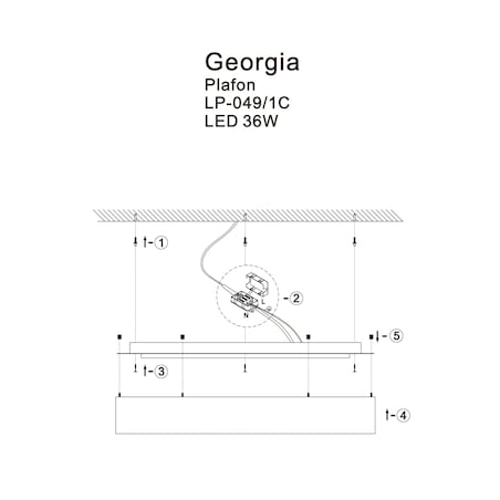 Plafon Light Prestige Georgia biały LED CCT 3000K/4000K/6000K (regulowana) 1 szt.