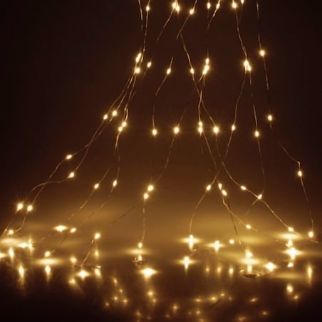 Lampki Kurtyna Świetlna Choinkowe Druciki + Flash
