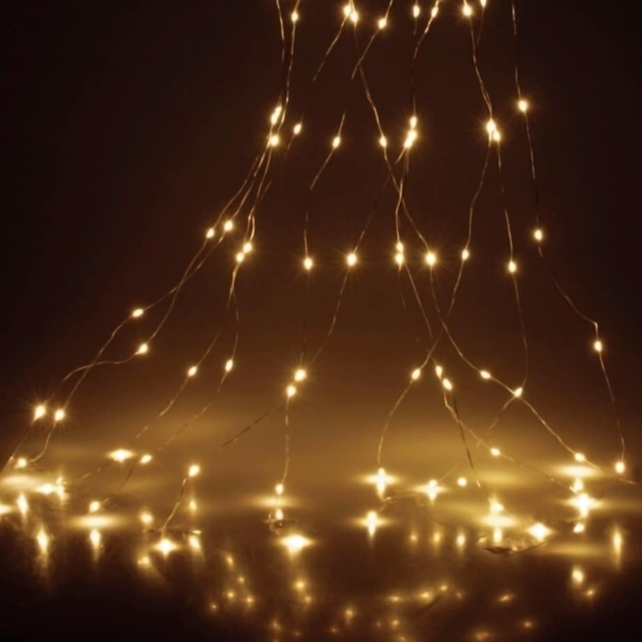 Lampki Kurtyna Świetlna Choinkowe Druciki + Flash