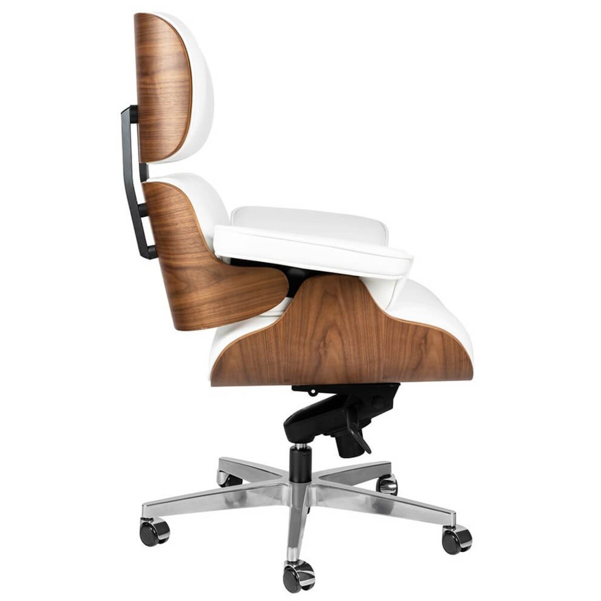 Biały fotel obrotowy KH1501100153 Lounge Gubernator z funkcją regulacji