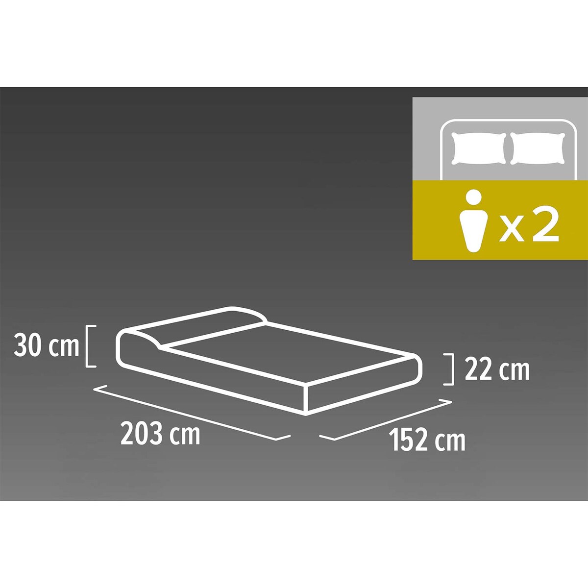 Materac dmuchany Bestway dwuosobowy do spania 203x152x30 cm pompka