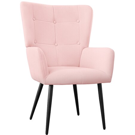 Fotel do salonu wypoczynkowy uszak różowy welurowy wygodny tapicerowany