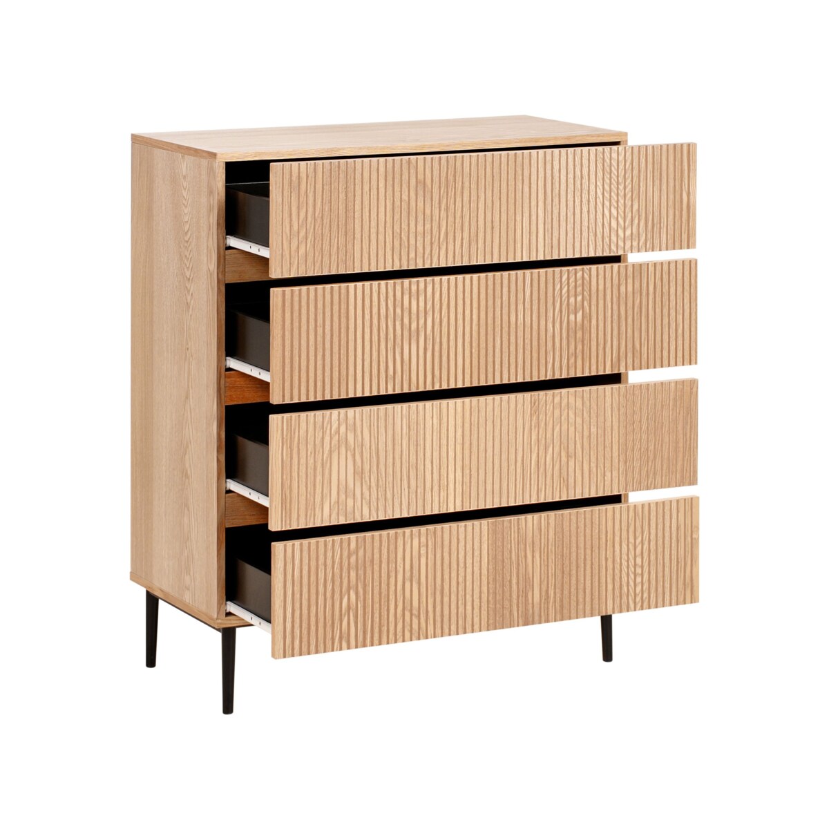 Komoda 4 szuflady BLYTHE Jesion naturalny
