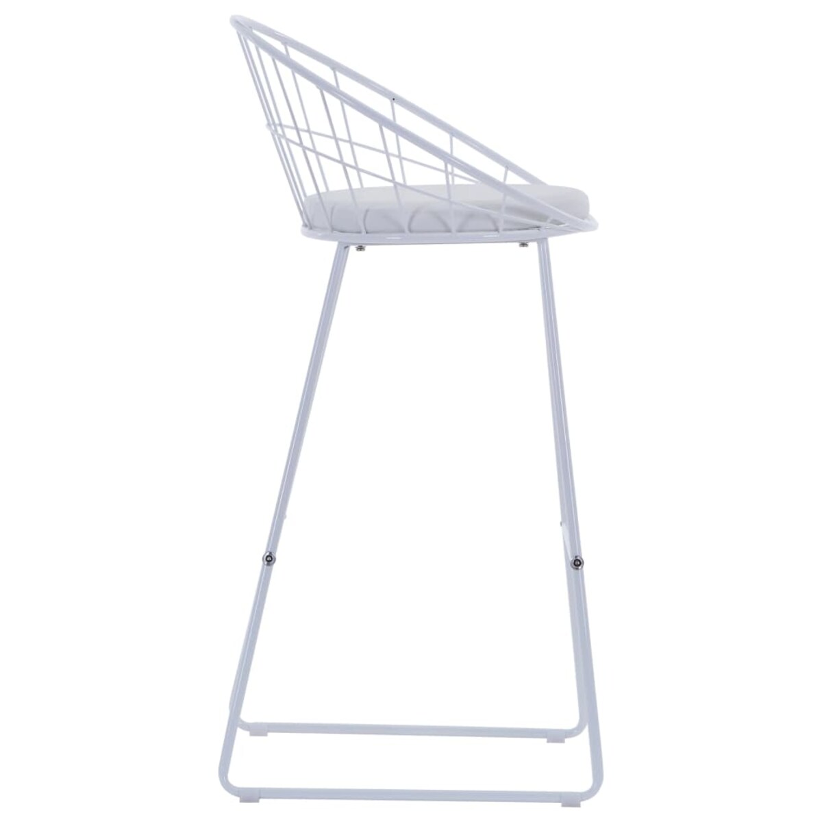 vidaXL Stołki barowe, 2 szt., białe, sztuczna skóra