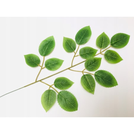 SZTUCZNY LIŚĆ ŁODYGA pik LISTKI RÓŻY do stroika bukietu dekoracji gałązka