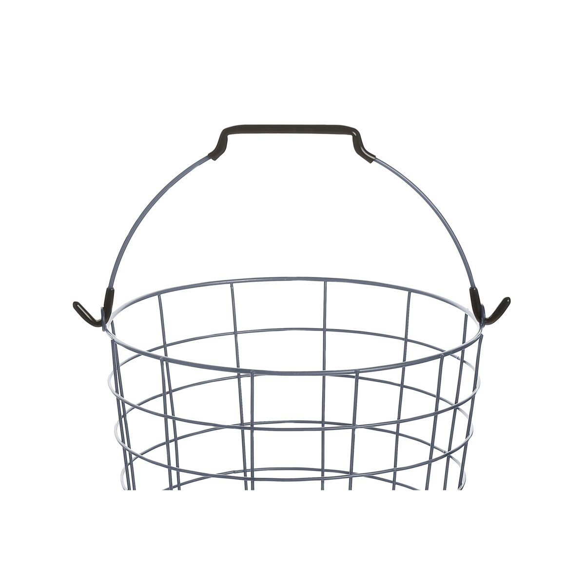 Stojak z 3 koszami na kółkach metalowy szary AYAPAL