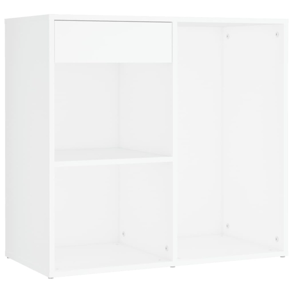 vidaXL Toaletka z oświetleniem LED i szafką, biała