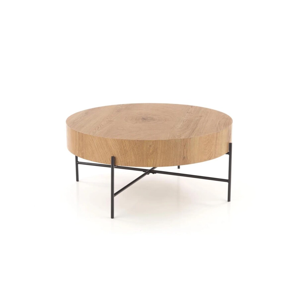 Stolik kawowy BROOKLYN 80x80 dąb/czarny