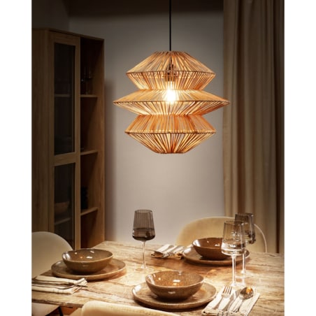 Lampa wisząca rattanowa naturalna ANDUKI