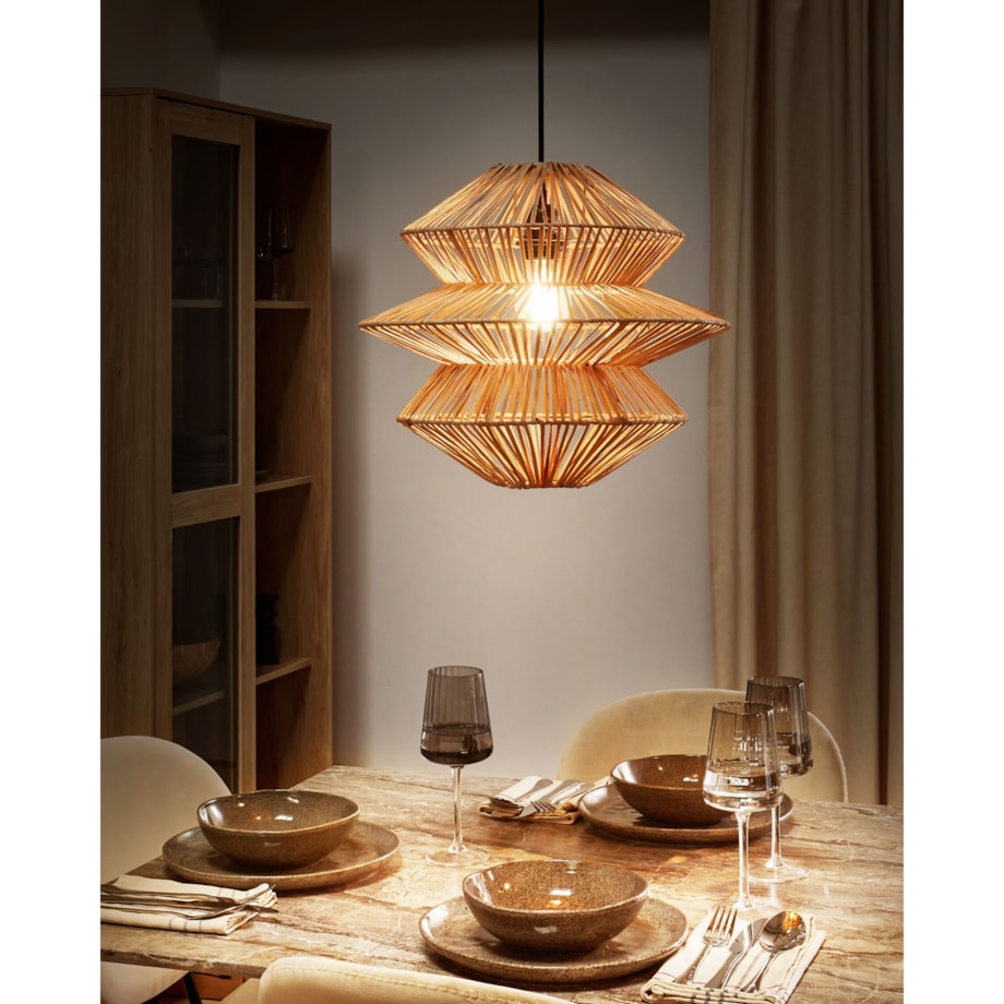 Lampa wisząca rattanowa naturalna ANDUKI