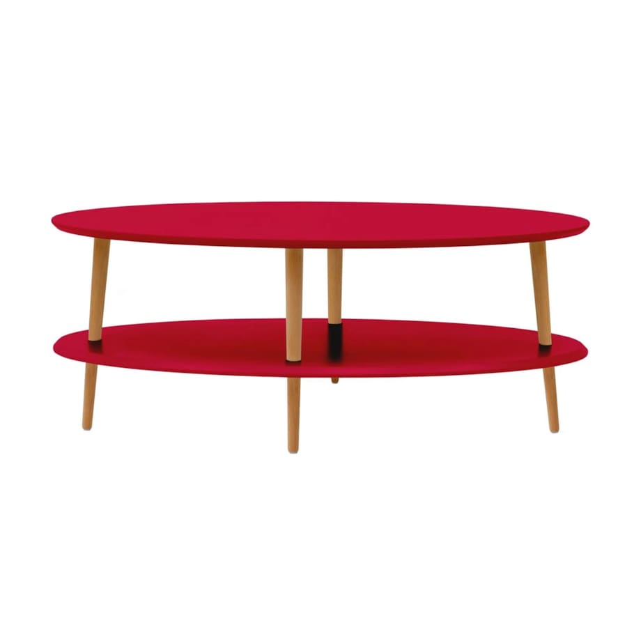 Ława owalna OVO LOW 110x70 czerwona