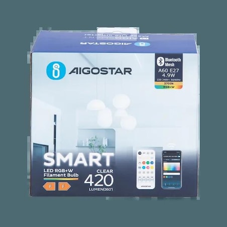 inteligentna żarówka bluetooth mesh a60 e27 4.9w rgbw 2 szt. ,z pilotem