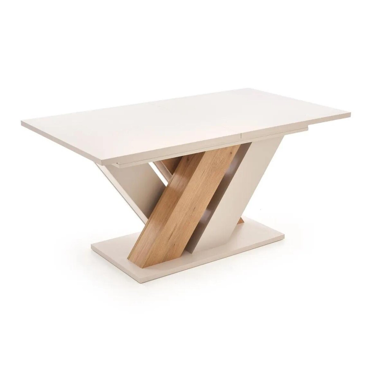 Stół rozkładany BRANDON 160(200)x90cm kaszmir/dąb cremona mat