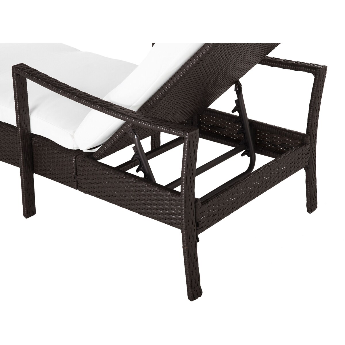 Leżak ogrodowy z technorattanu brązowy VASTO