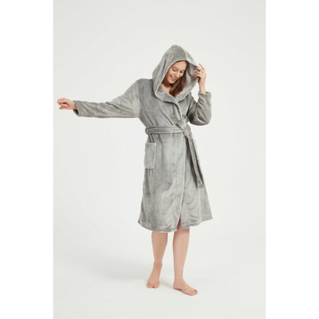 Szlafrok z Kapturem PAULO Szary L/XL