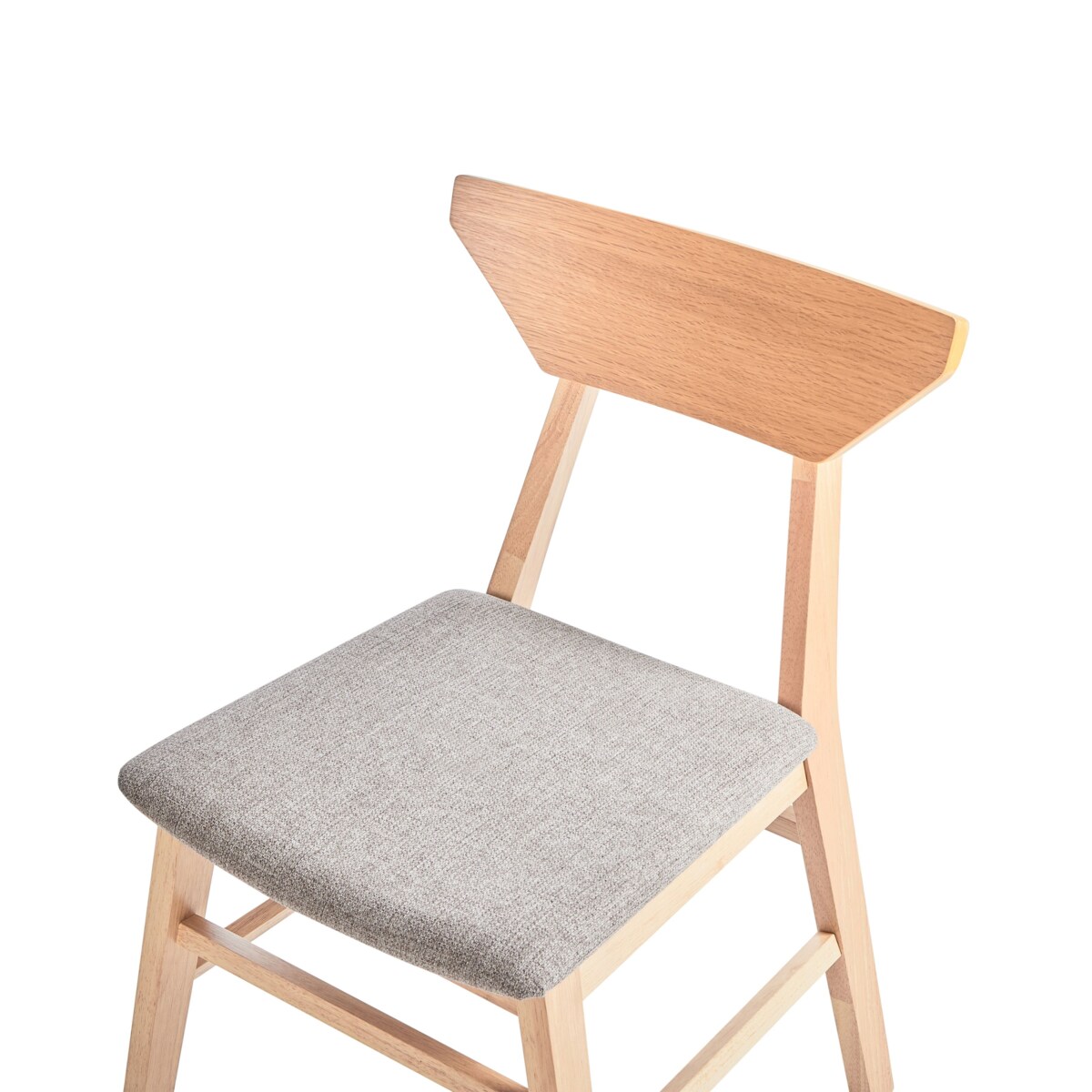 Zestaw 2 krzeseł do jadalni HOPKINS Drewno Jasny brąz/ beżowoszary