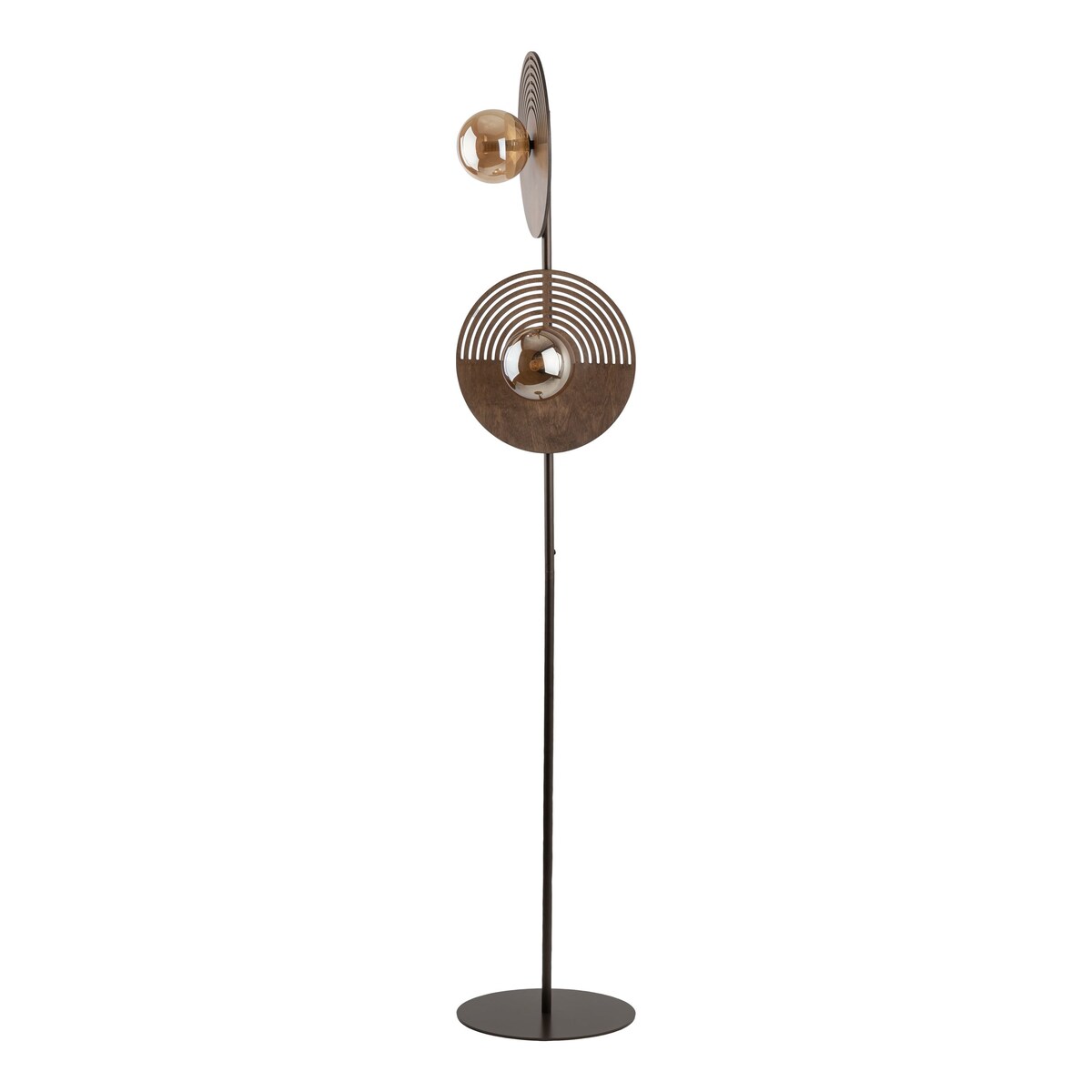 Lampa podłogowa TK Lighting LUNAR WOOD 16135, biała z drewnem, 160 cm, 2xG9 LED