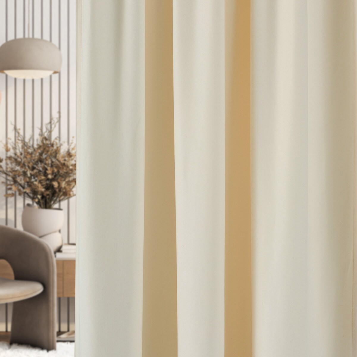 Zasłona na taśmie marszczącej ecru aksamitna 140 x 280 cm 1 szt. 140x280 ecru