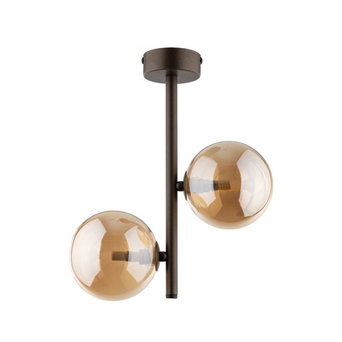 Lampa sufitowa TK Lighting ESTERA BROWN 4528, 2xG9, brązowa, bursztynowe szkło, do salonu i sypialni