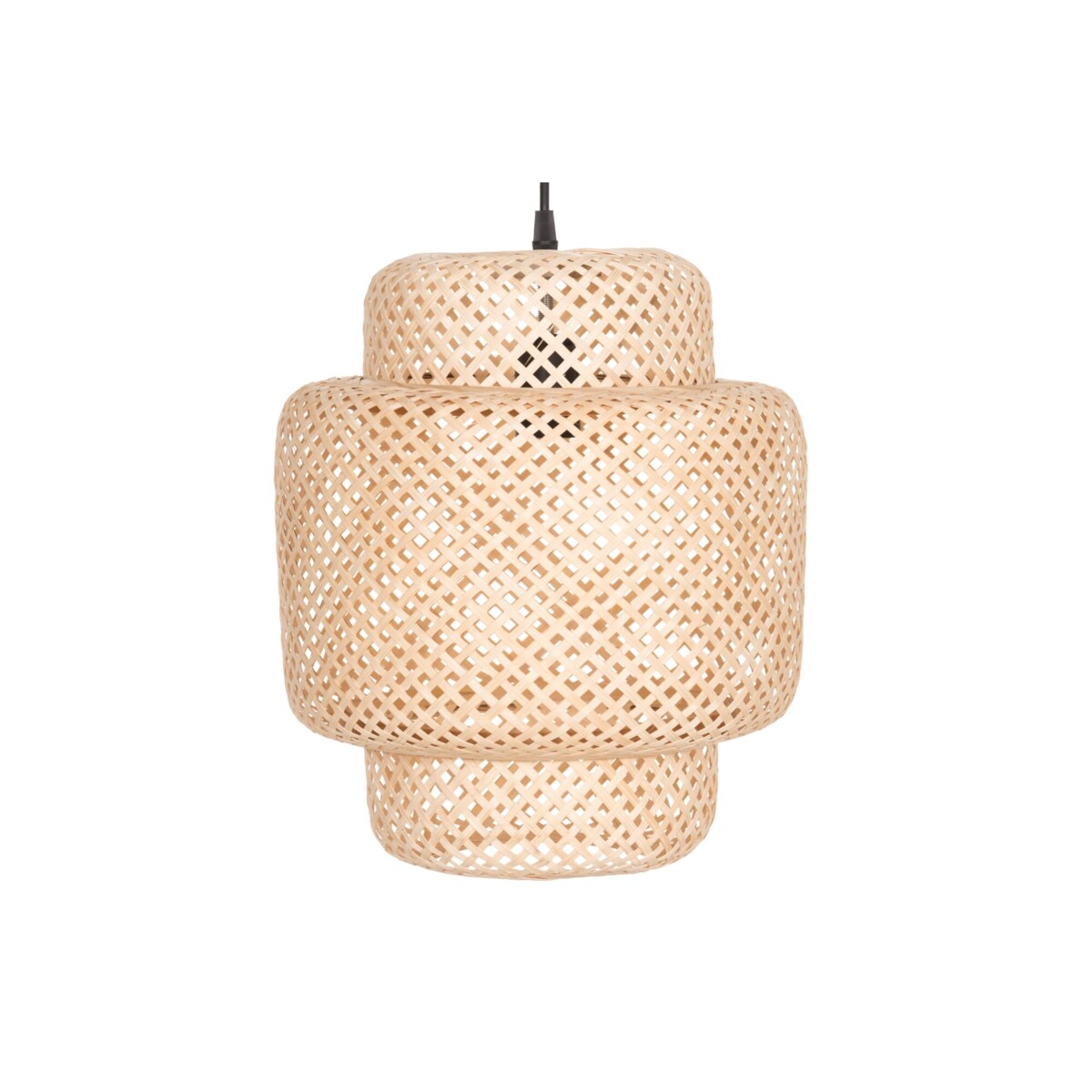 Lampa sufitowa z bambusowej plecionki, Ø 30 cm