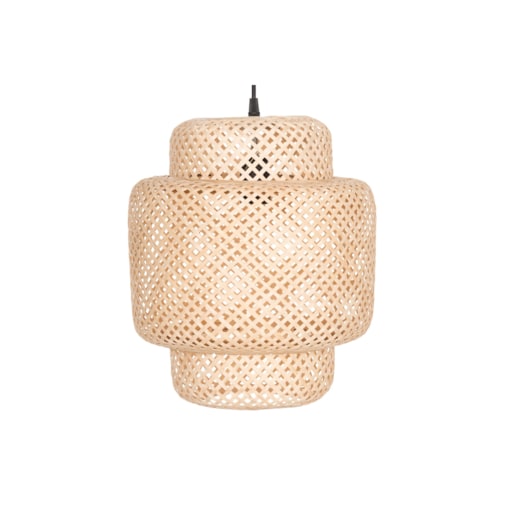 Lampa sufitowa z bambusowej plecionki, Ø 30 cm