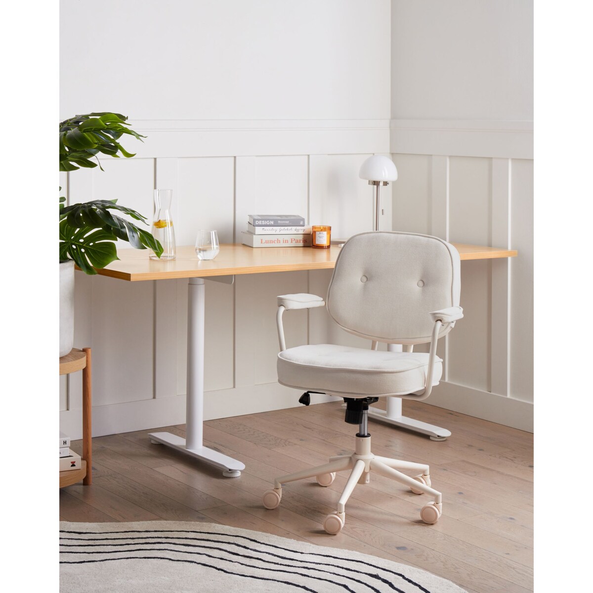 Krzesło obrotowe PARAMUS Złamana biel