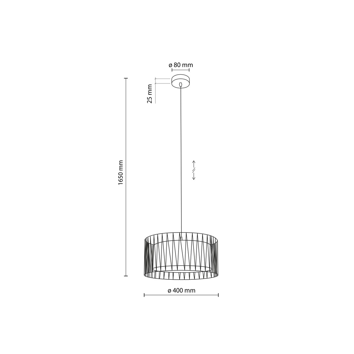 Lampa wisząca TK Lighting HARMONY NATURE 4562 czarno-brązowa E27 jutowy klosz 40 cm regulowana do salonu i jadalni