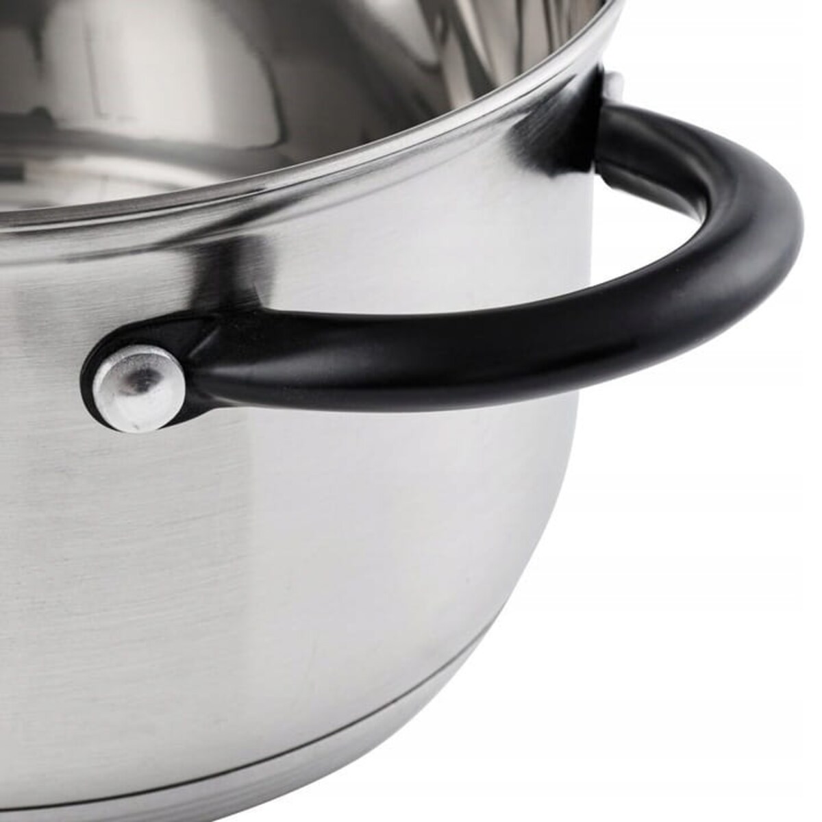 Garnki Vilde Zestaw Komplet Garnków Stalowe Srebrne Czarne do Gotowania