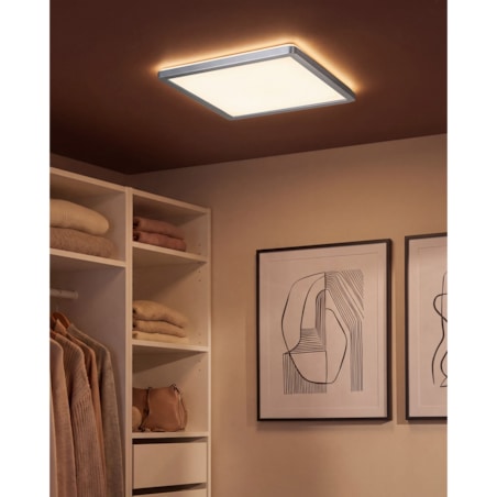 Lampa sufitowa LED TIVORA Z pilotem Ze ściemniaczem Srebrny