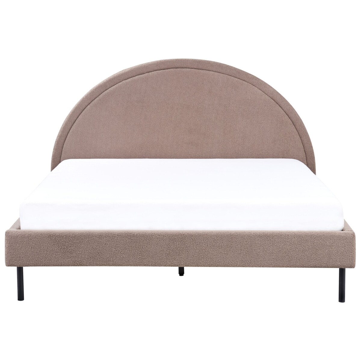 Łóżko Boucle MARGUT 160 x 200 cm Beżowoszary