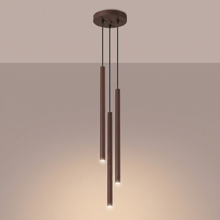 Lampa wisząca PASTELO 3P brązowa