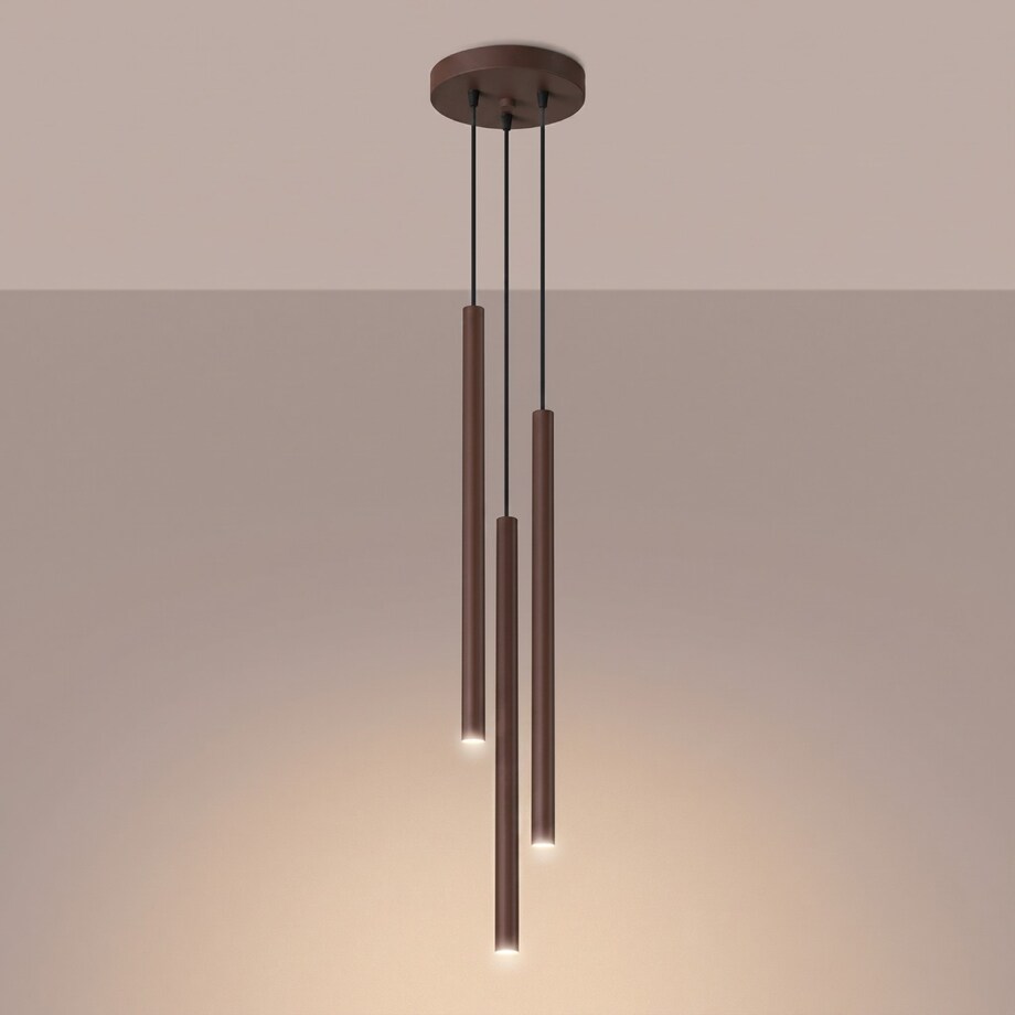 Lampa wisząca PASTELO 3P brązowa