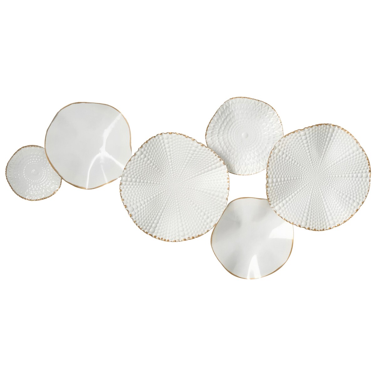 Dekoracja ścienna NEODYNIUM Metal 47 cm Biały