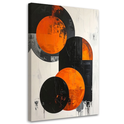 Obraz do salonu biura kuchni, Abstrakcyjne koła kształty pomarańczowy
