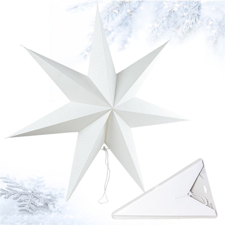 Gwiazda Na Okno 75 Cm Świąteczna Ozdoba Boże Narodzenie Dekoracja Biała