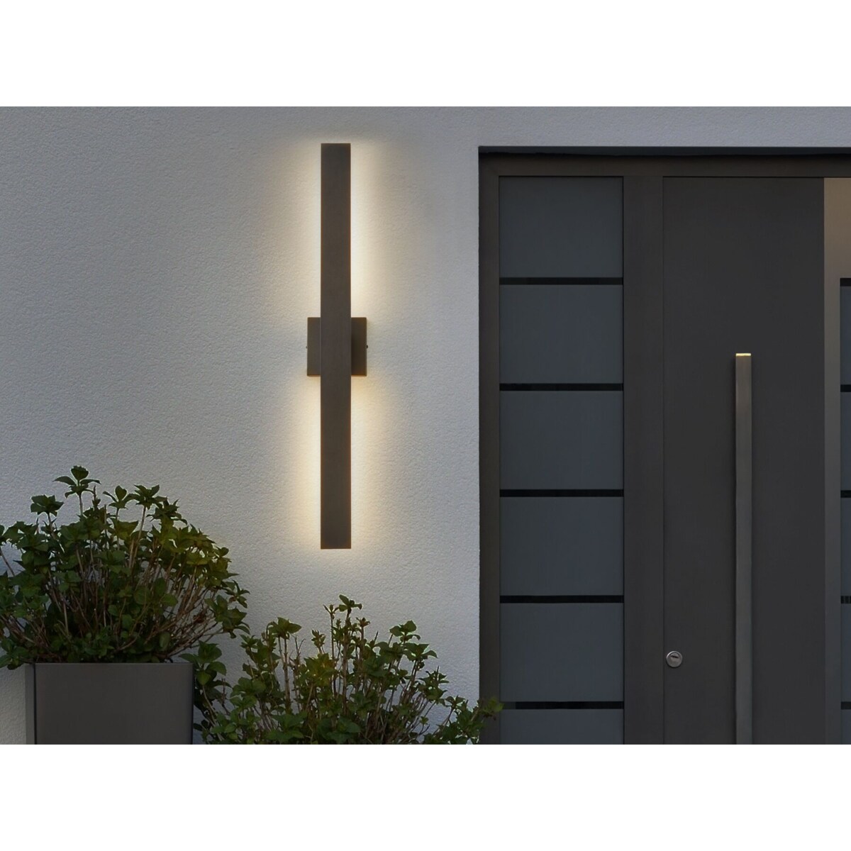 Lampa ścienna zewnętrzna LED czarna MELGAM