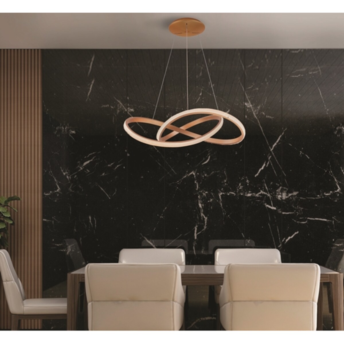 Wisząca lampa do salonu Infinity AZ5097 LED 80W złota