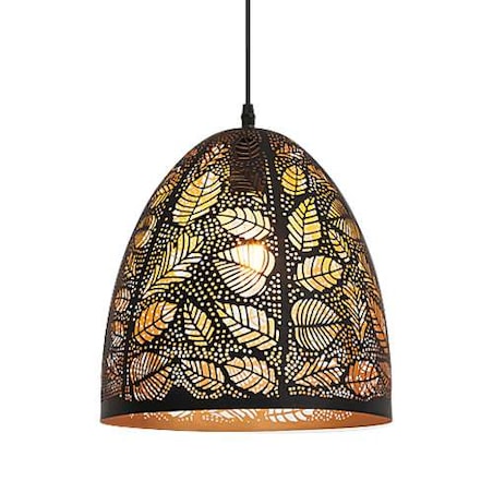 LAMPA wisząca MANORCA 2277 Rabalux metalowa OPRAWA orientalny ZWIS liście vintage czarny złoty