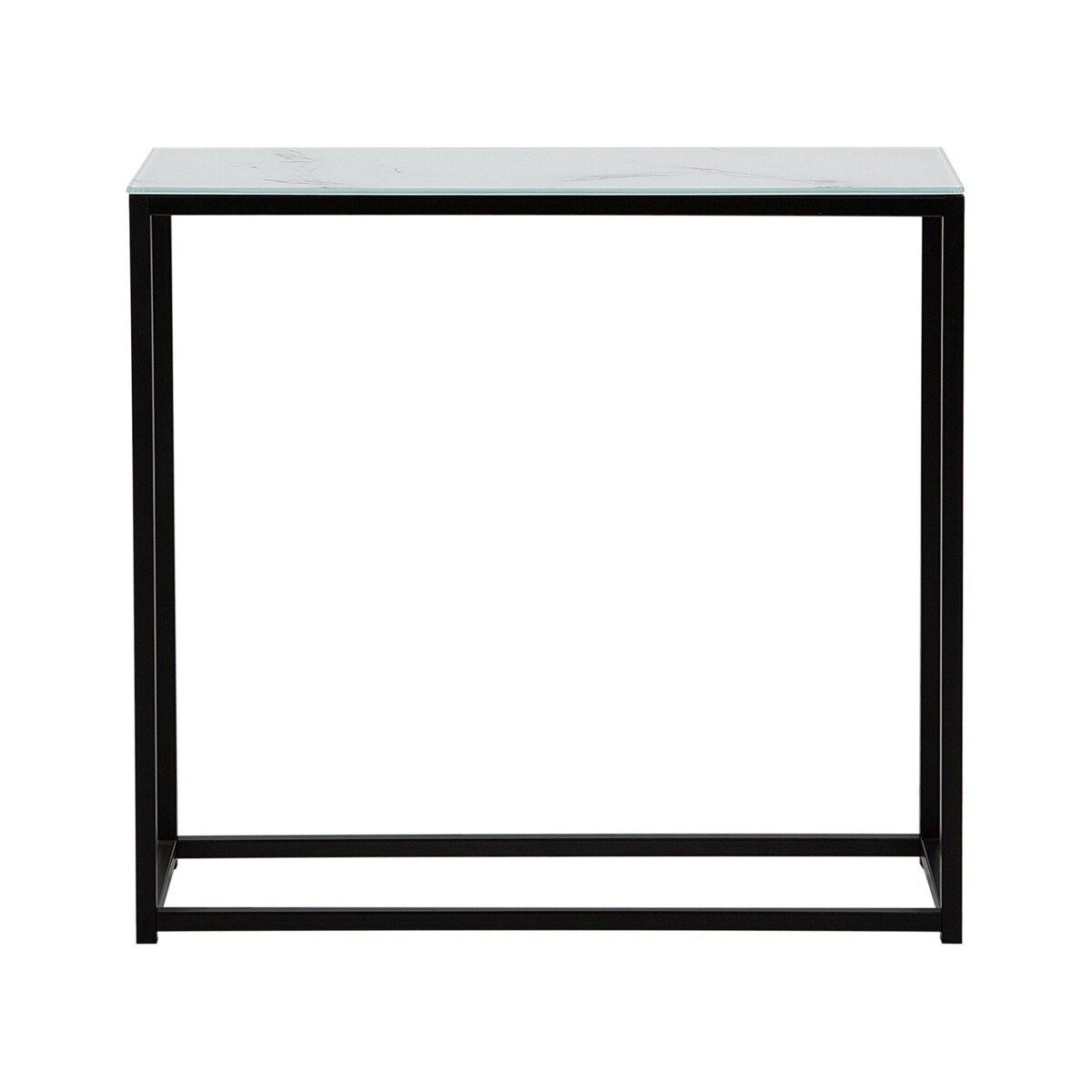 Konsola DELANO Szkło hartowane Marmur/ czarny