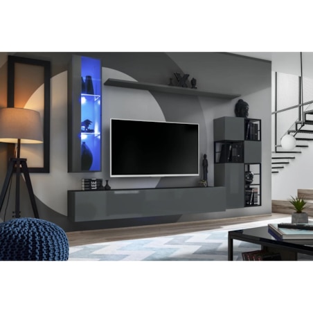 Meblościanka SWITCH MET II grafitowa