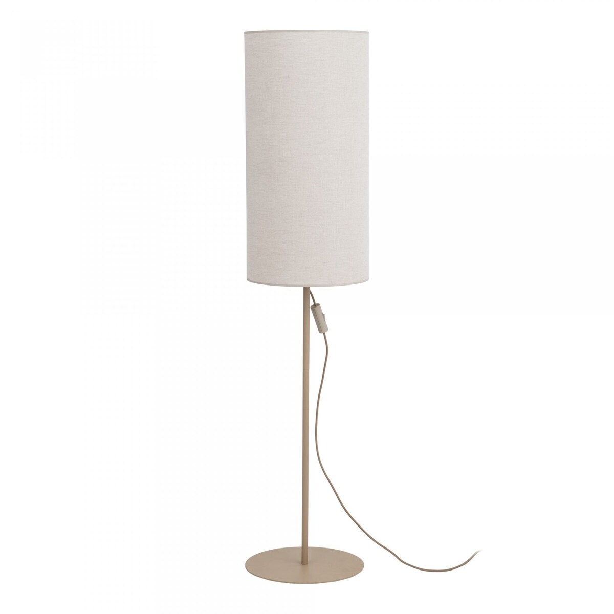 Lampa podłogowa TK Lighting FIENO SABIA beżowa len E27 133 cm