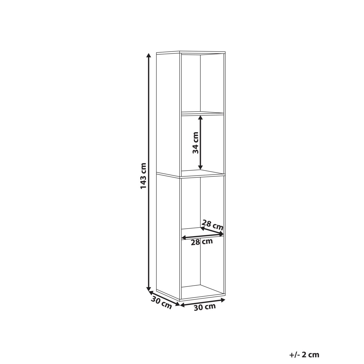 Regał 4 półki WINNIPEG 143 cm Biały