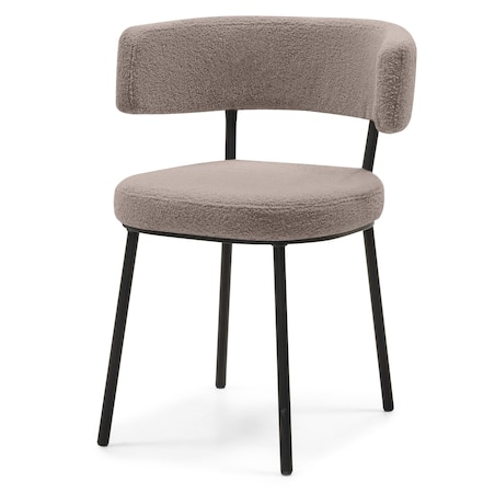 Krzesło IGUNIA 75x58x57 cm brązowoszare/czarne nóżki