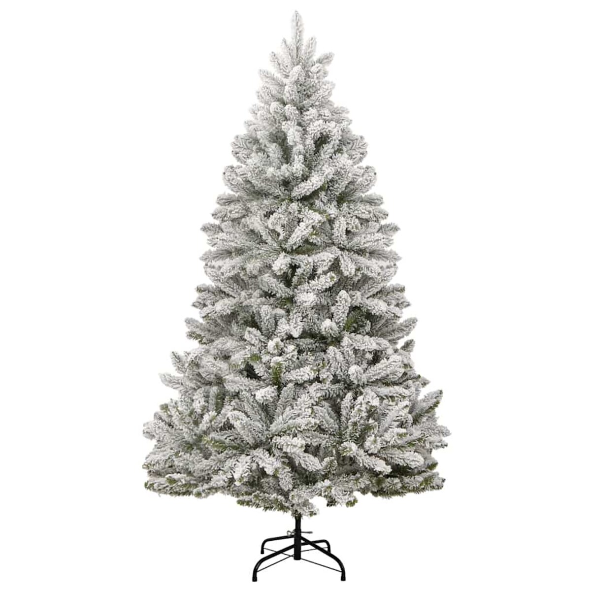 vidaXL Sztuczna choinka na zawiasach, 300 lampek LED i bombki, 270 cm