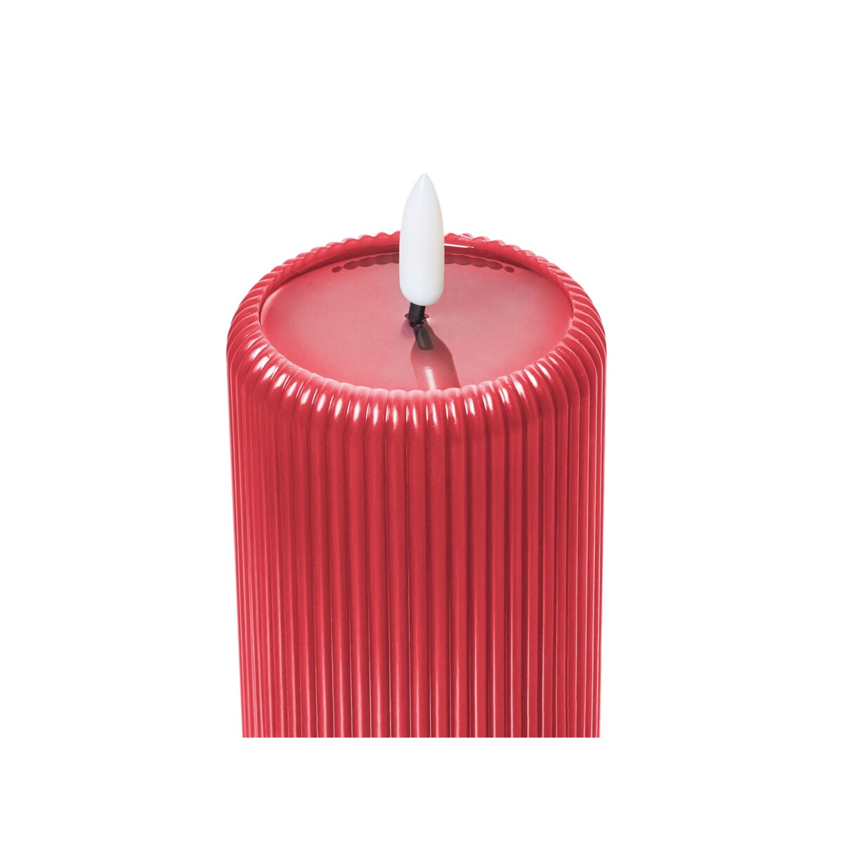 Zestaw 6 świec LED NOISETTE 10/16 cm Czerwony